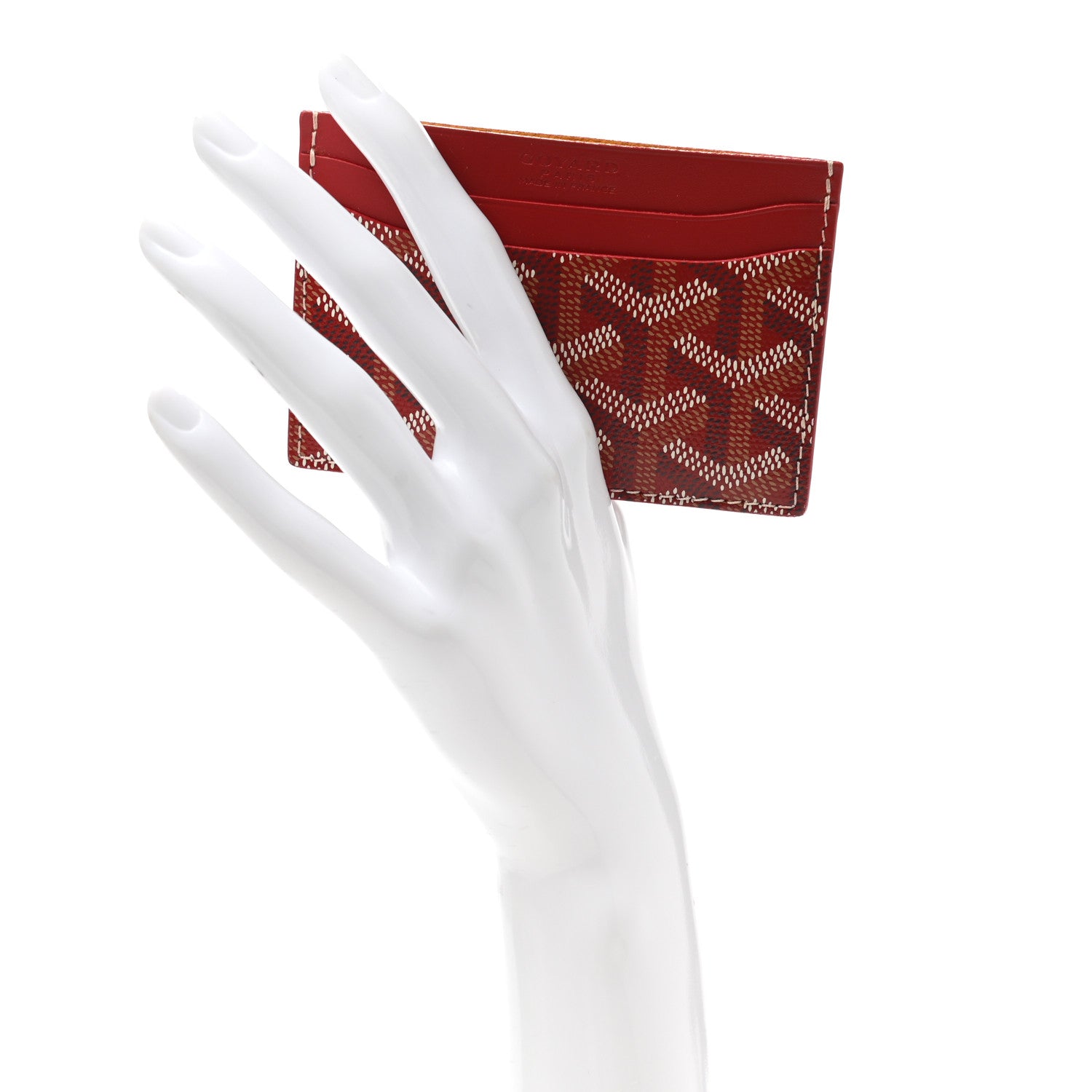 Goyard Goyardine Saint Sulpice Card Holder Red 2 of 7
