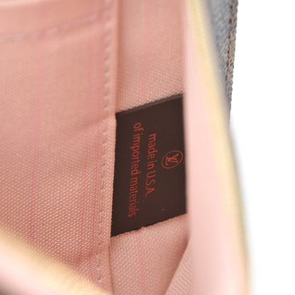 Louis Vuitton Damier Ebene Neverfull MM GM Pochette Rose Ballerine 7 of 9