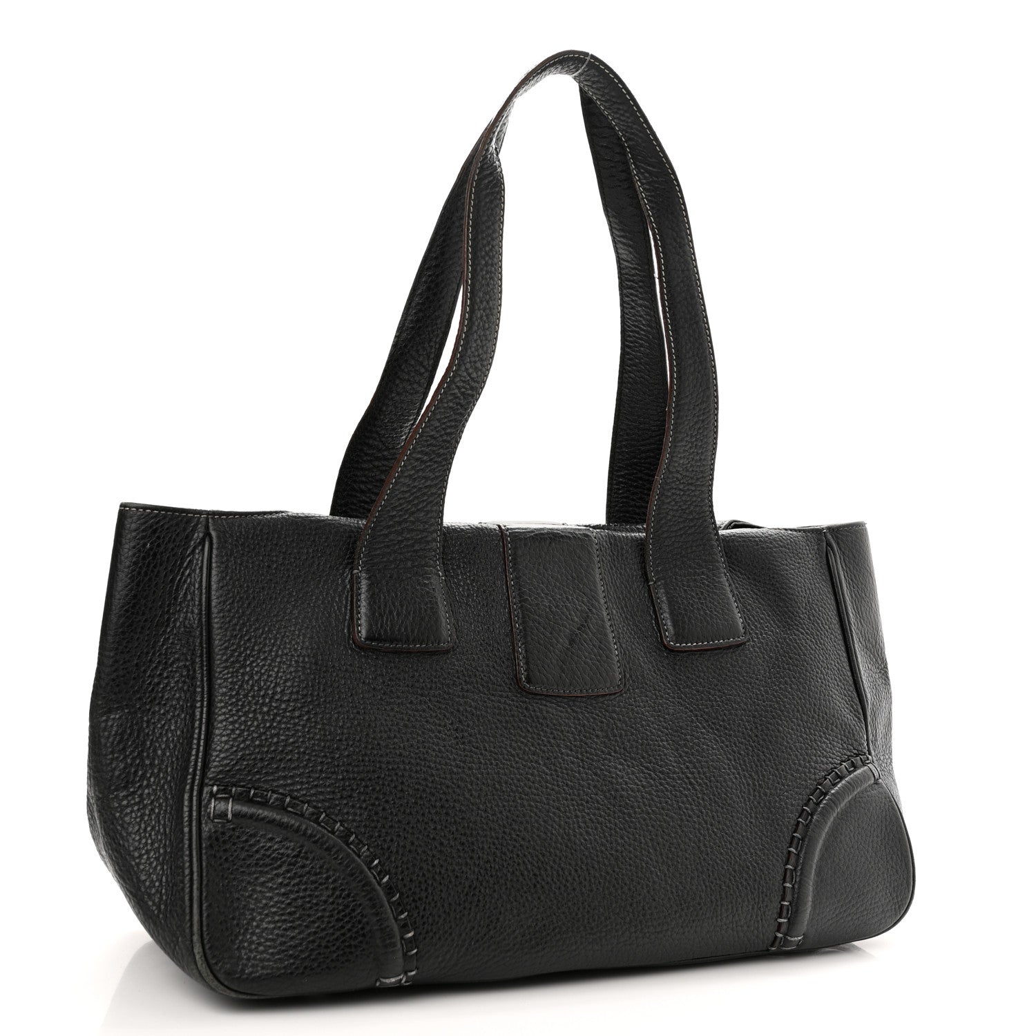 Burberry Textured Calfskin Tote Black 2 of 12