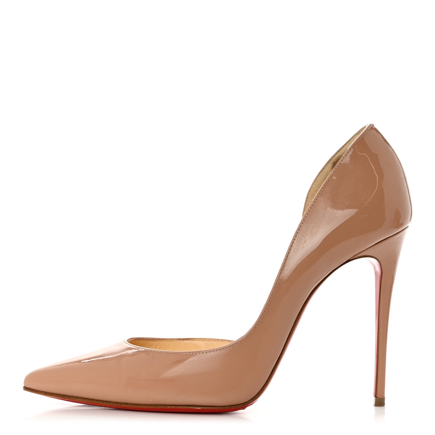 Christian Louboutin Patent Iriza 100 Pumps 37 Nude 1 of 10