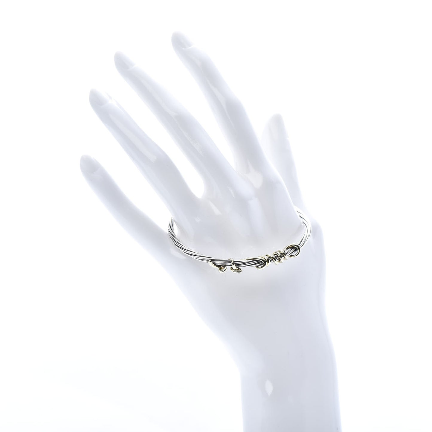 Sterling Silver 14K Yellow Gold DY Whispers Te Amo Bracelet