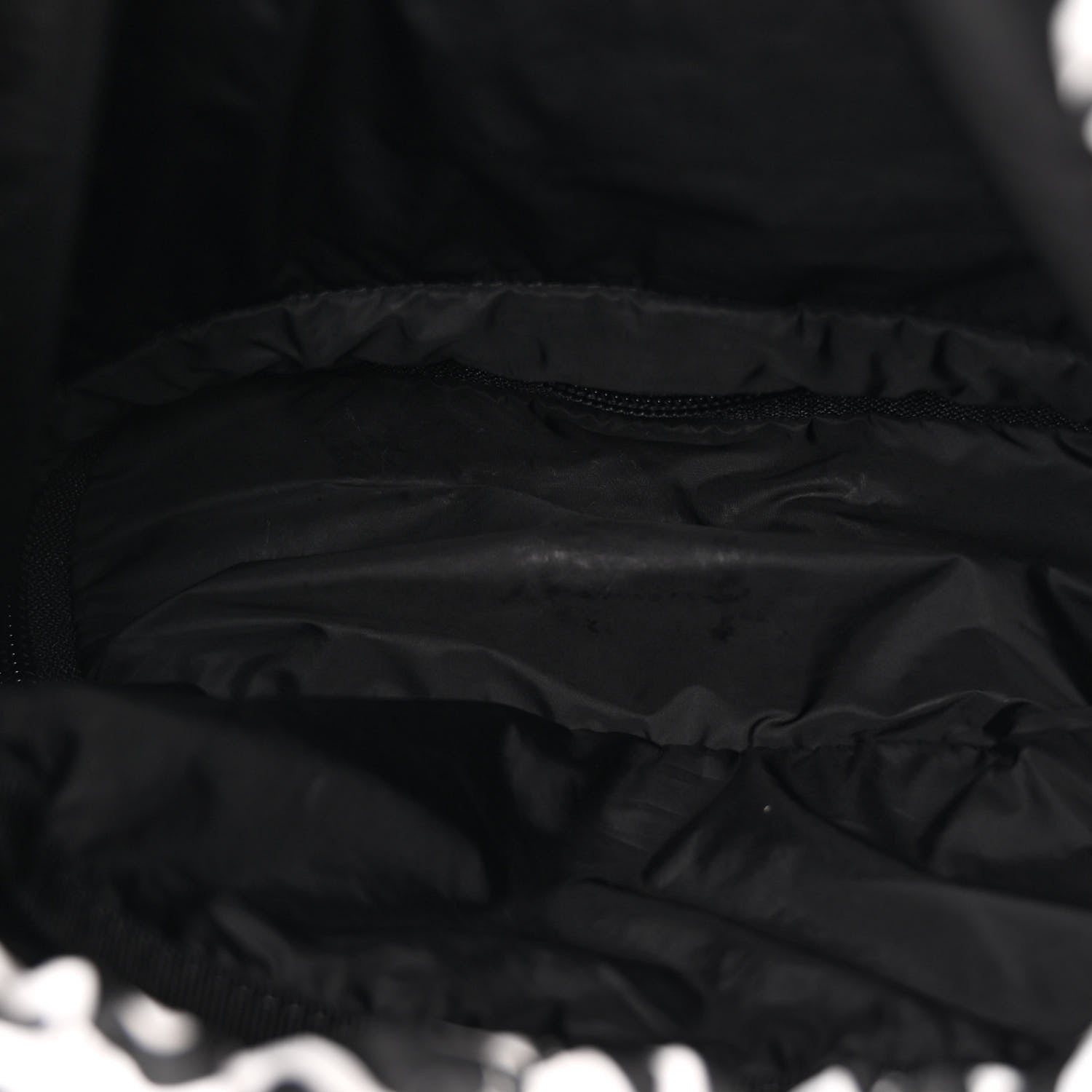 Chanel Nylon Printed Quilted Coco Neige Convertible Backpack Black White 5 of 10