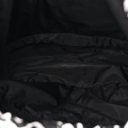 Chanel Nylon Printed Quilted Coco Neige Convertible Backpack Black White 5 of 10