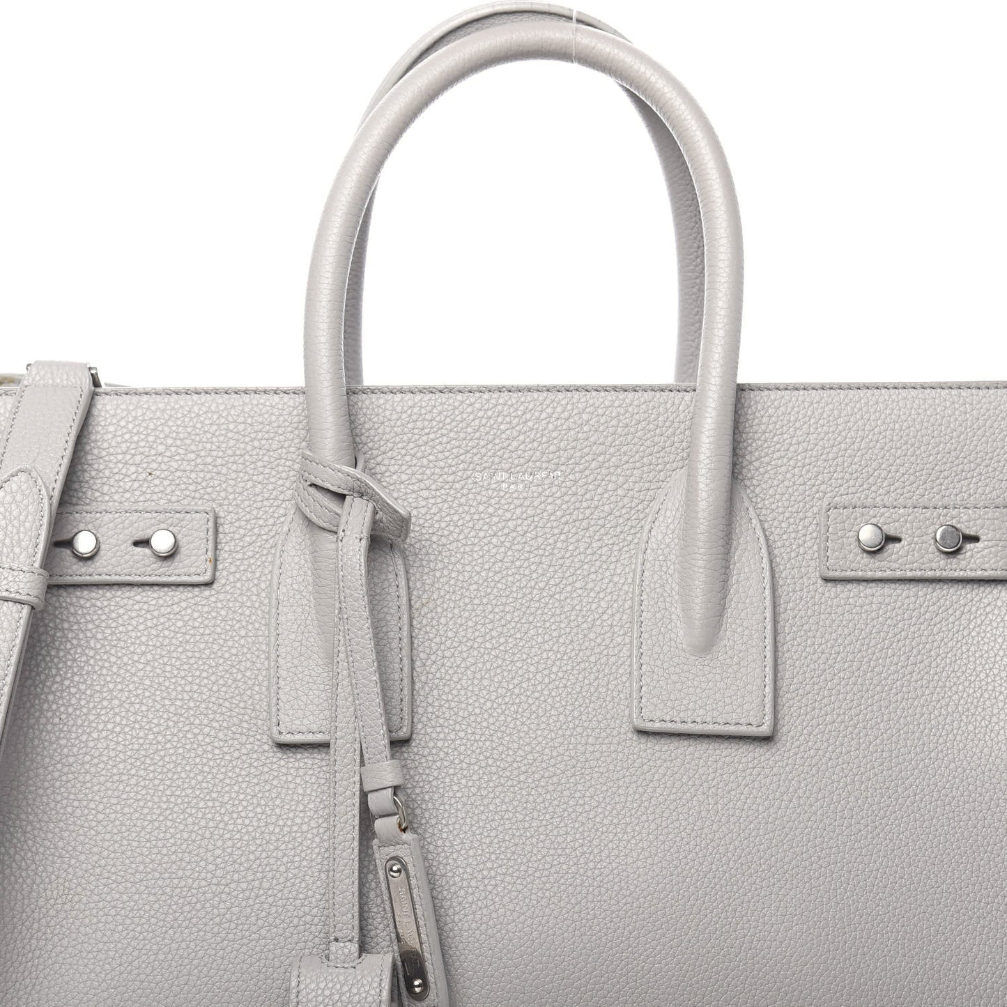 Grained Calfskin Small Supple Sac De Jour Grey