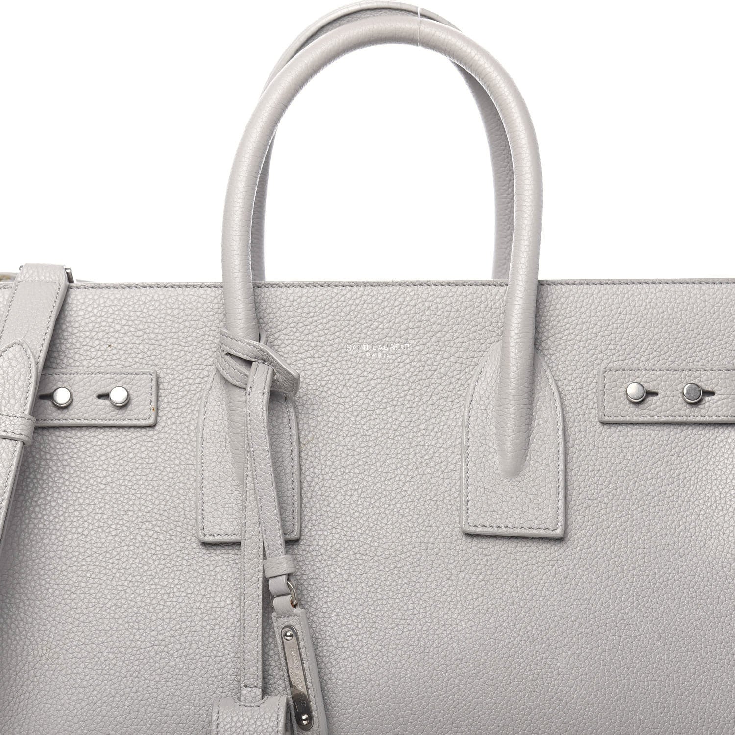 Saint Laurent Grained Calfskin Small Supple Sac De Jour Grey 9 of 13