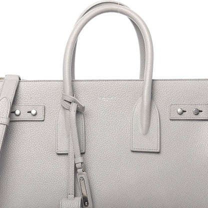 Saint Laurent Grained Calfskin Small Supple Sac De Jour Grey 9 of 13