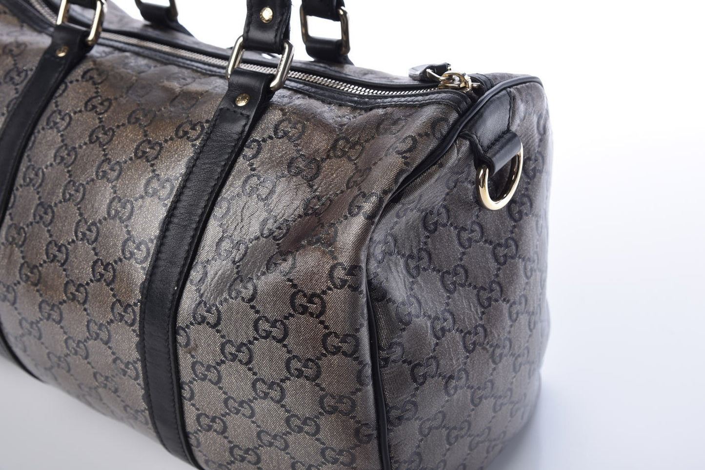 Crystal Monogram Medium Joy Boston Black