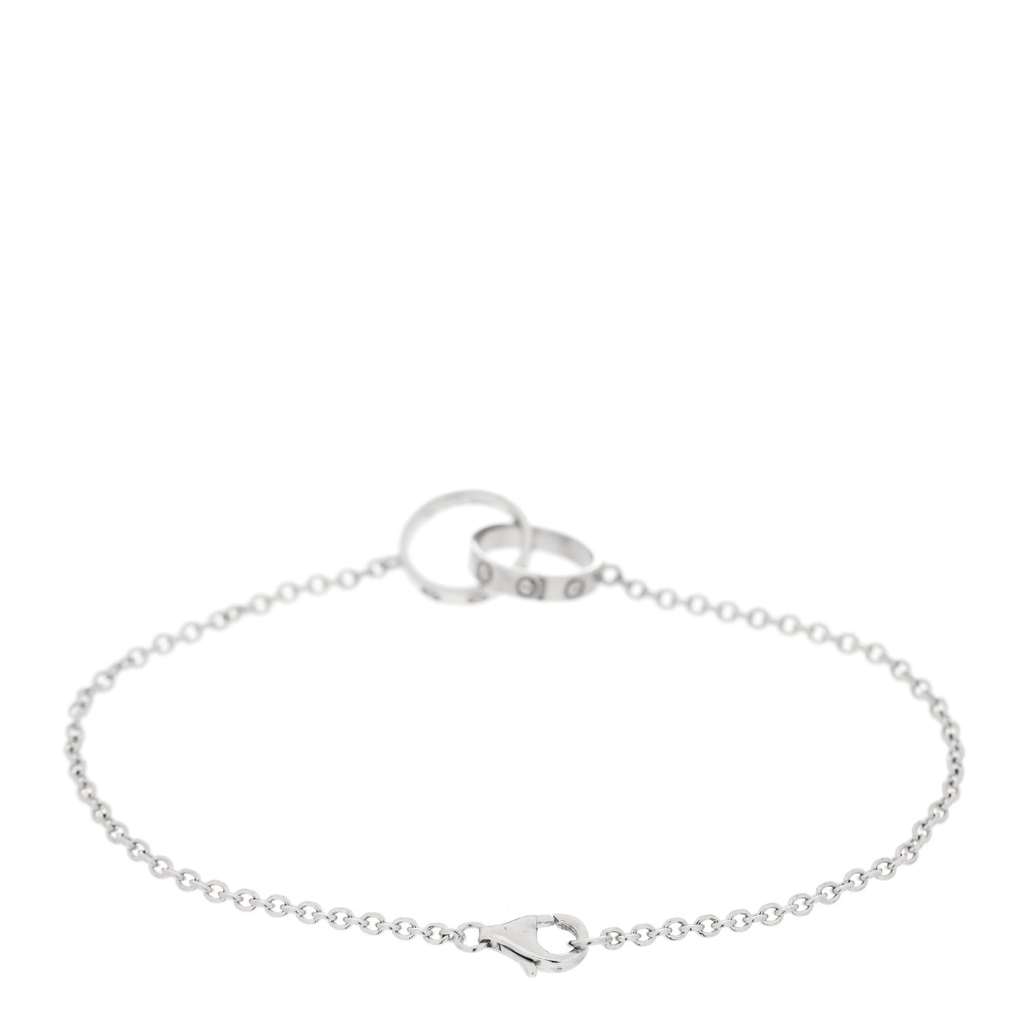 18K White Gold Interlocking LOVE Bracelet