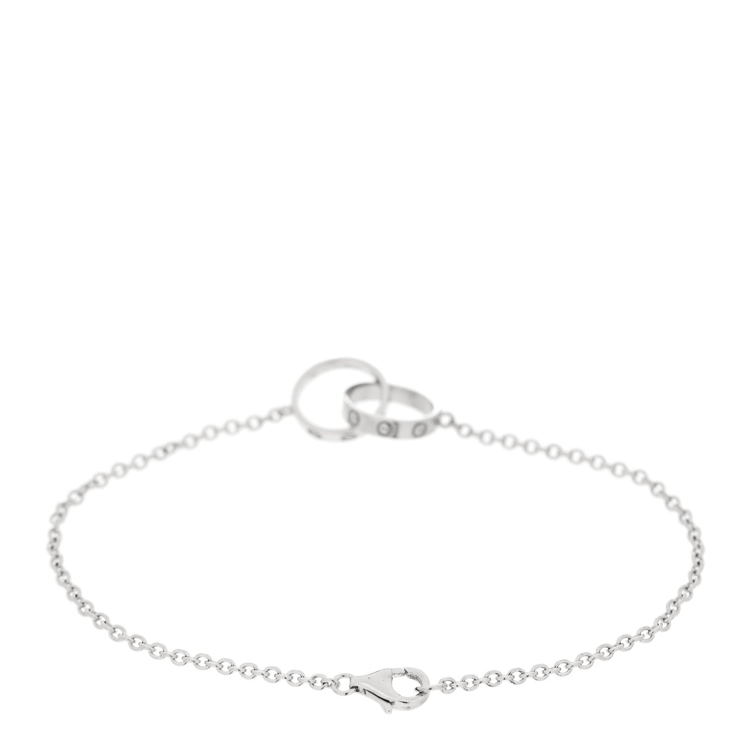 Cartier 18K White Gold Interlocking LOVE Bracelet 2 of 4