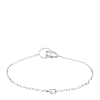 Cartier 18K White Gold Interlocking LOVE Bracelet 2 of 4
