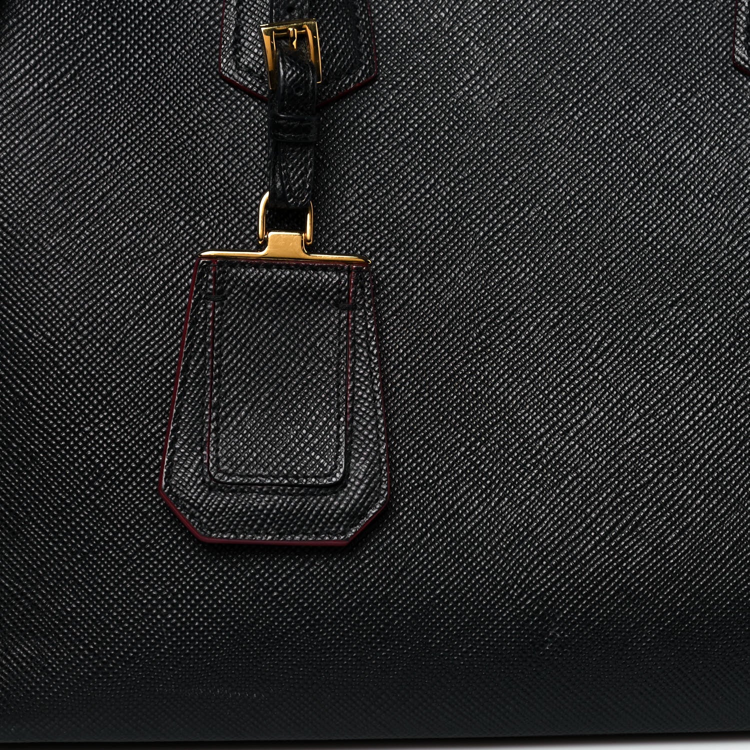 Prada Saffiano Cuir Medium Double Bag Black Fuoco 21 of 25