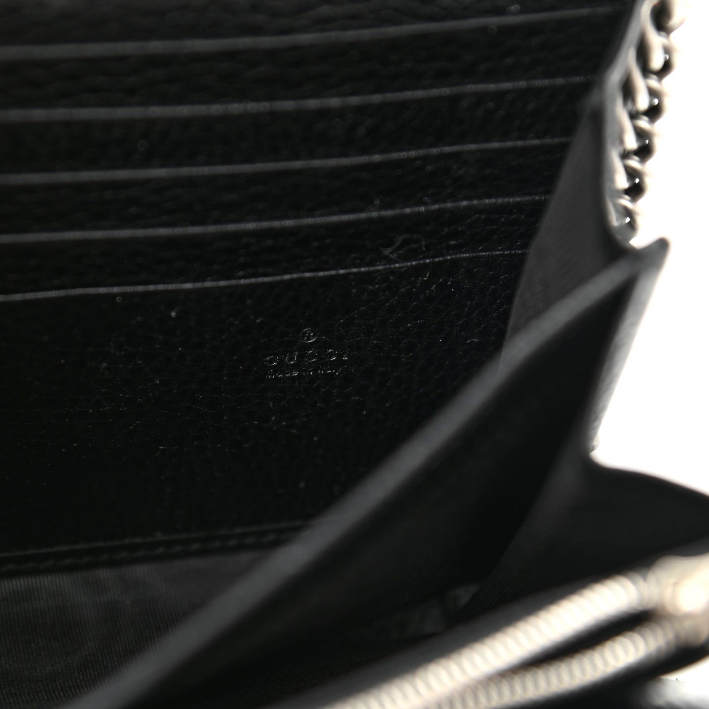 Calfskin Mini Dionysus Chain Wallet Black