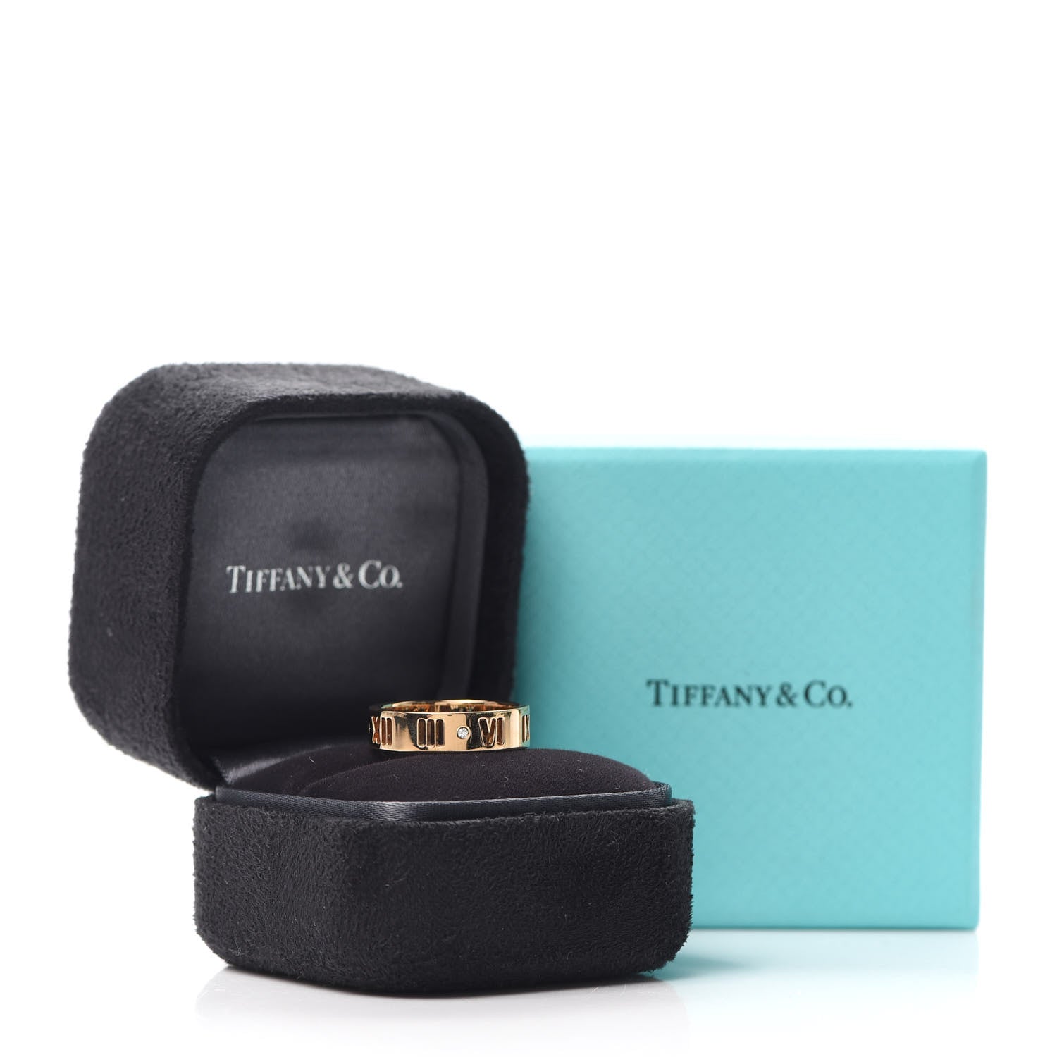 Tiffany 18K Rose Gold Diamond Wide Atlas Pierced Ring 51 5.75 5 of 5