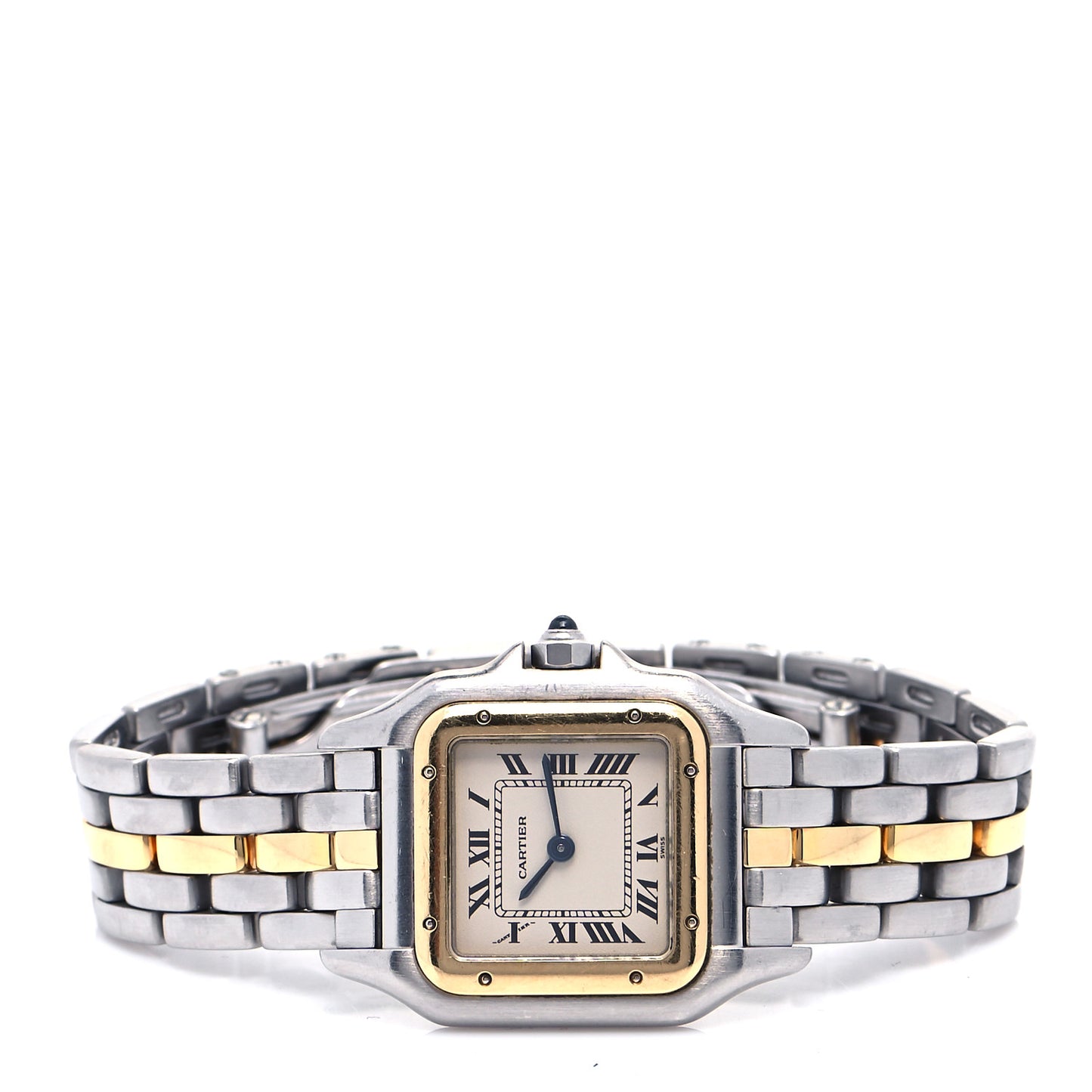 Stainless Steel 18K Yellow Gold 22mm Panthere Quartz Watch