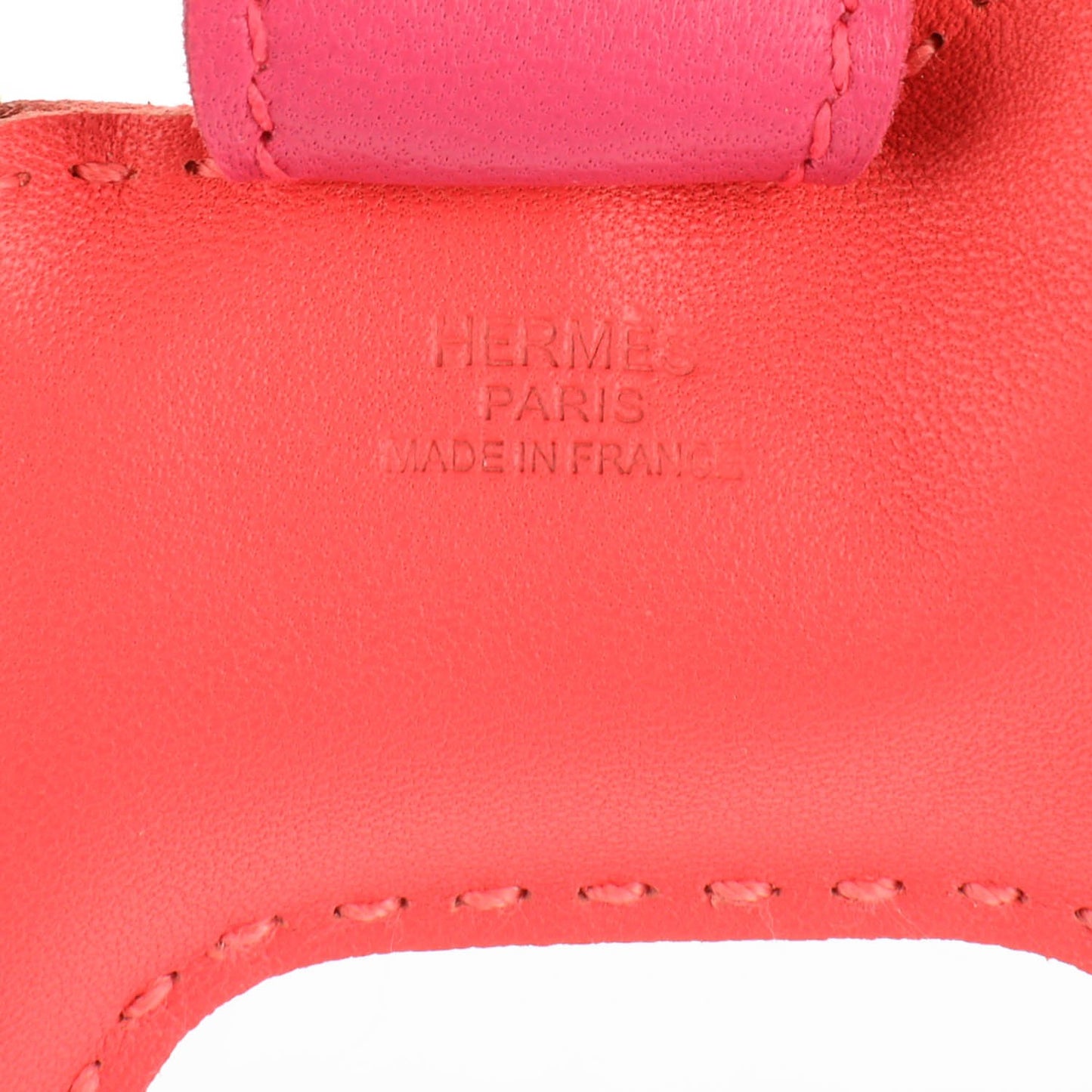 Milo Lambskin Grigri Rodeo Bag Charm PM Rose Jaipur Shocking Rouge H