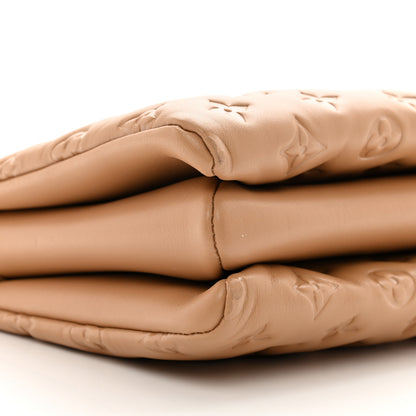 Louis Vuitton Lambskin Embossed Monogram Coussin PM Camel 9 of 10