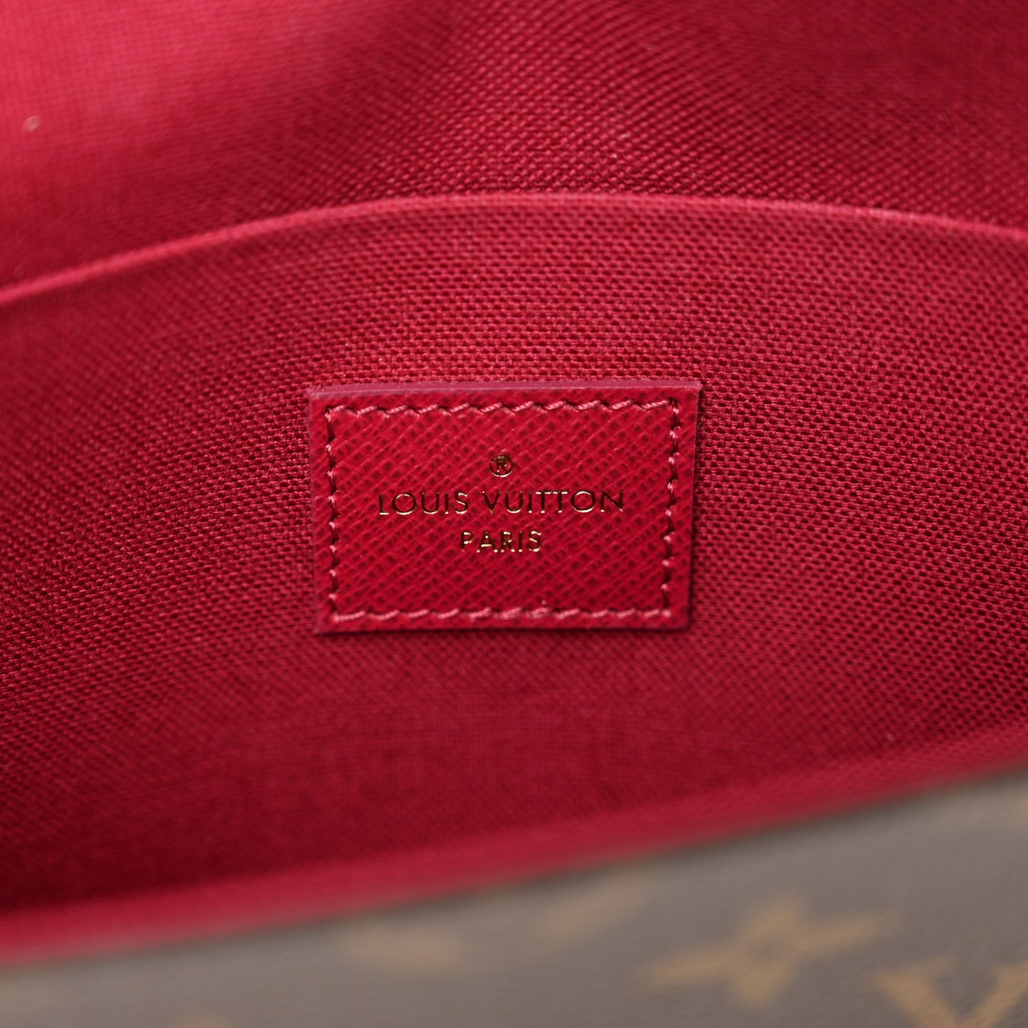 Monogram Pochette Felicie Chain Wallet Fuchsia