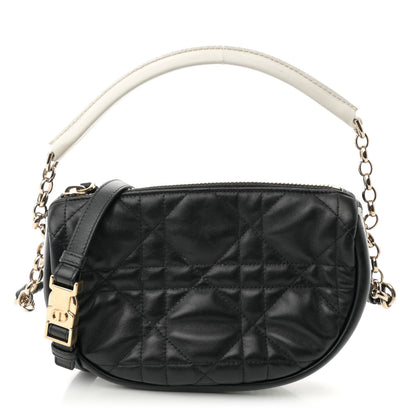 Christian Dior Lambskin Cannage Small Dior Vibe Hobo Bag Black 1 of 11