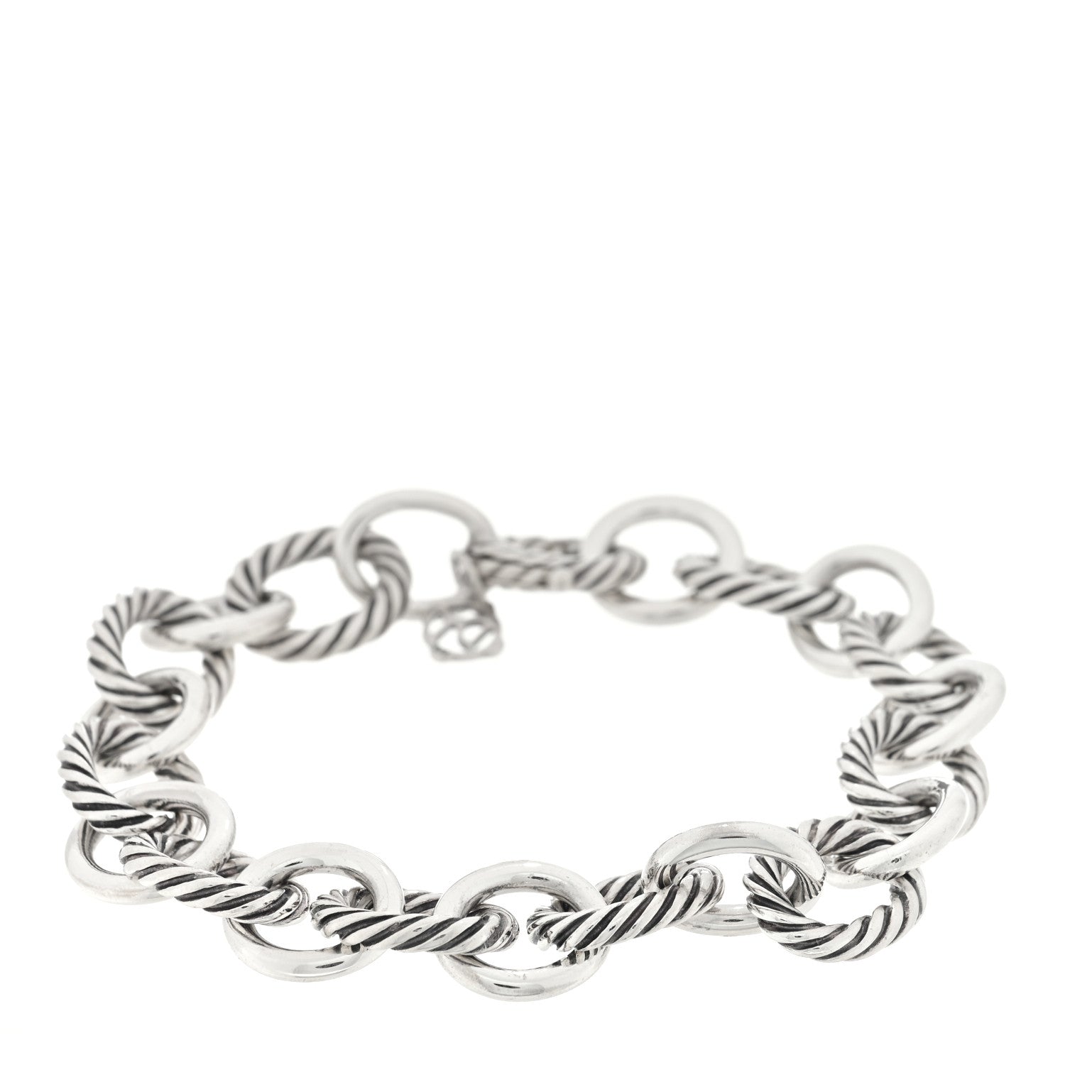 David Yurman Sterling Silver 12mm Large Oval Link Bracelet 1 of 3