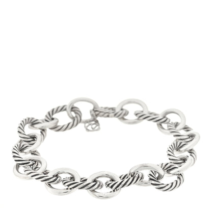 David Yurman Sterling Silver 12mm Large Oval Link Bracelet 1 of 3