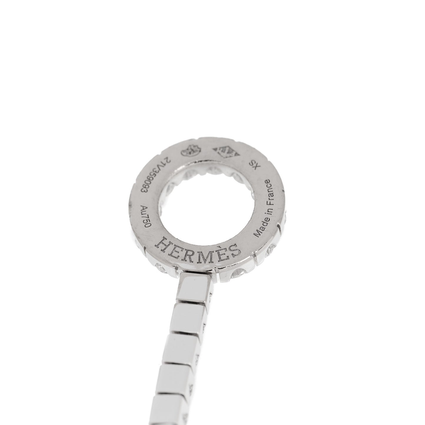 18K White Gold Diamond Finesse Link Bracelet XS