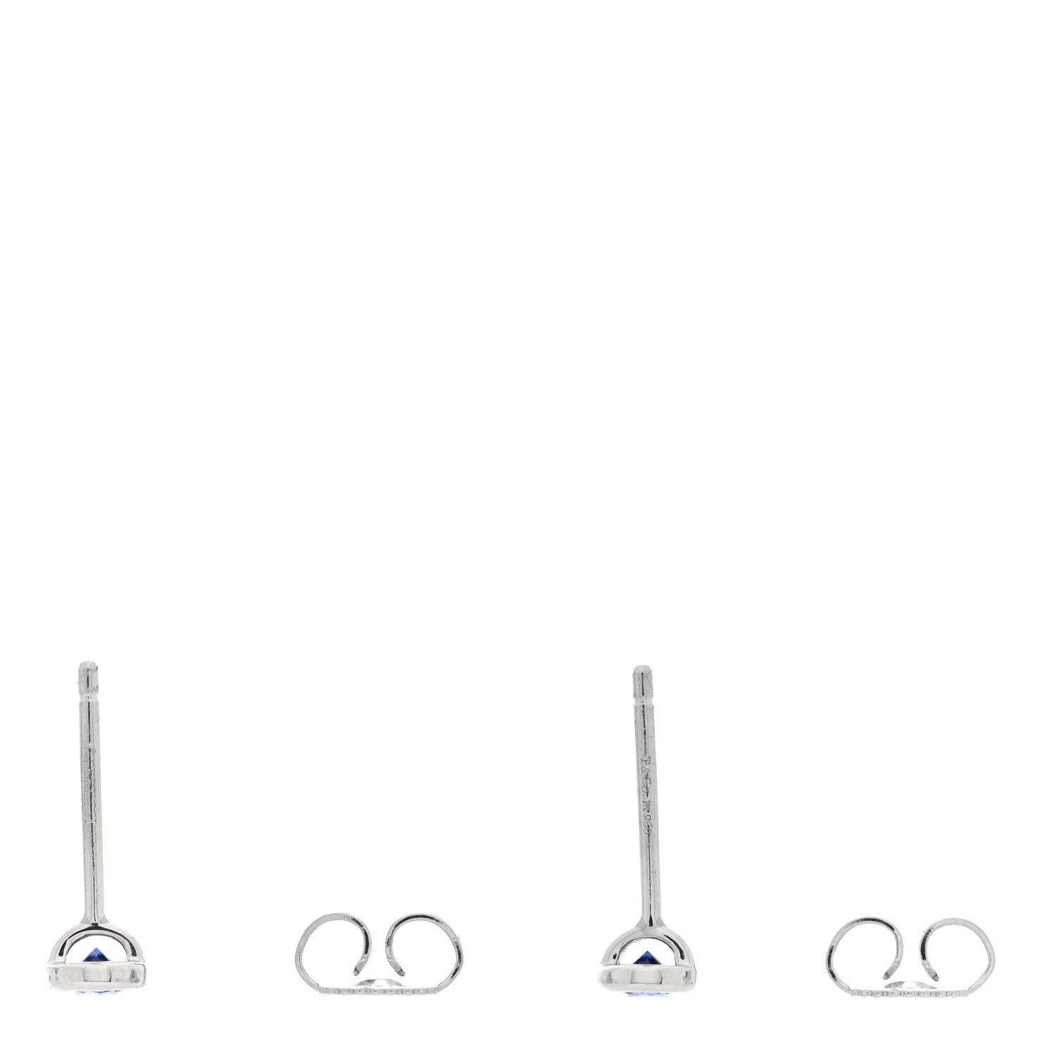 Tiffany Platinum Blue Sapphire .22ctw Color By The Yard Earrings 3 of 5