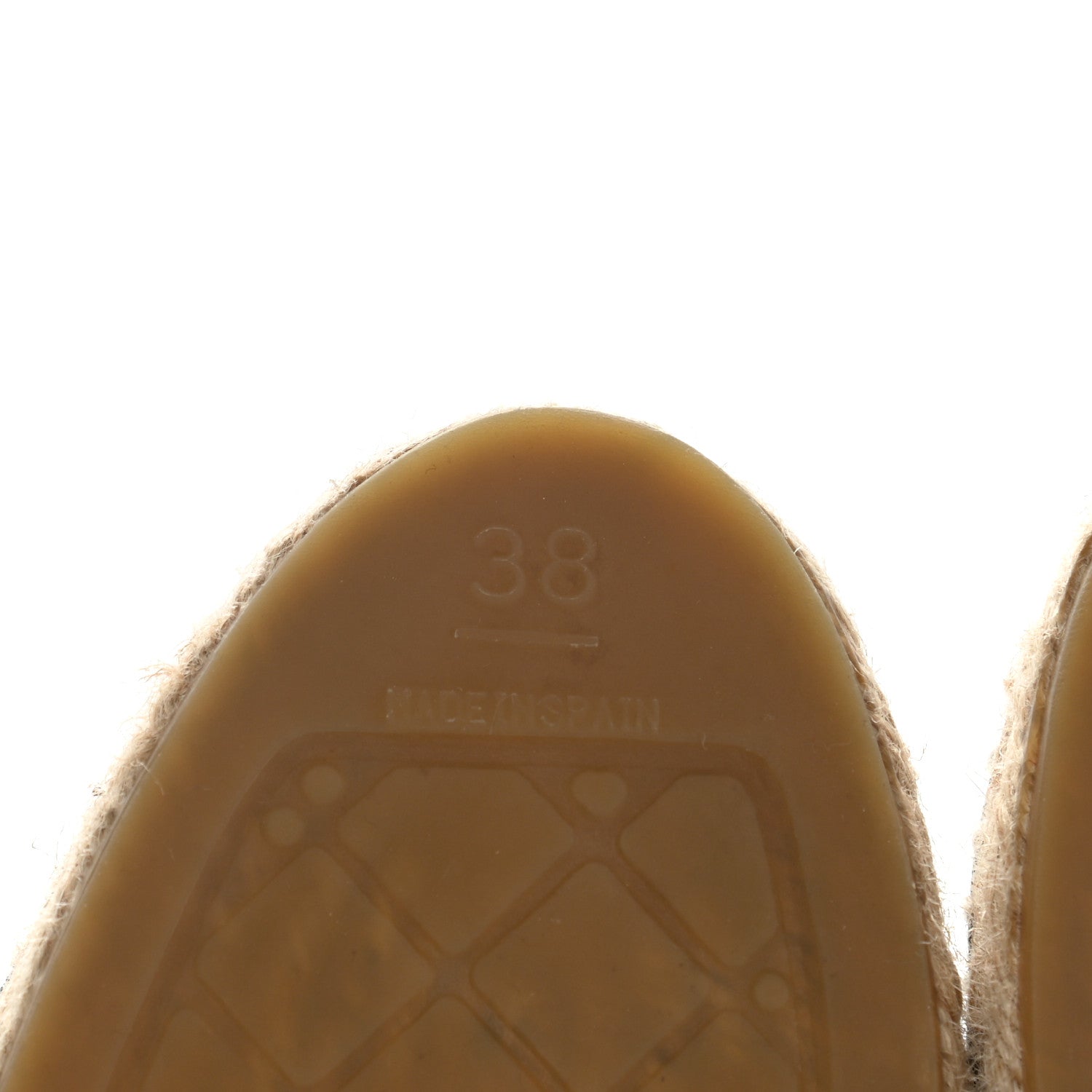Chanel Canvas Grosgrain CC Espadrilles 38 Beige Black 10 of 12