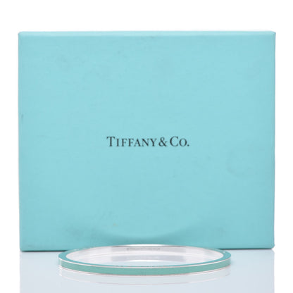 Tiffany Sterling Silver Enamel Bangle Bracelet Blue 7 of 7