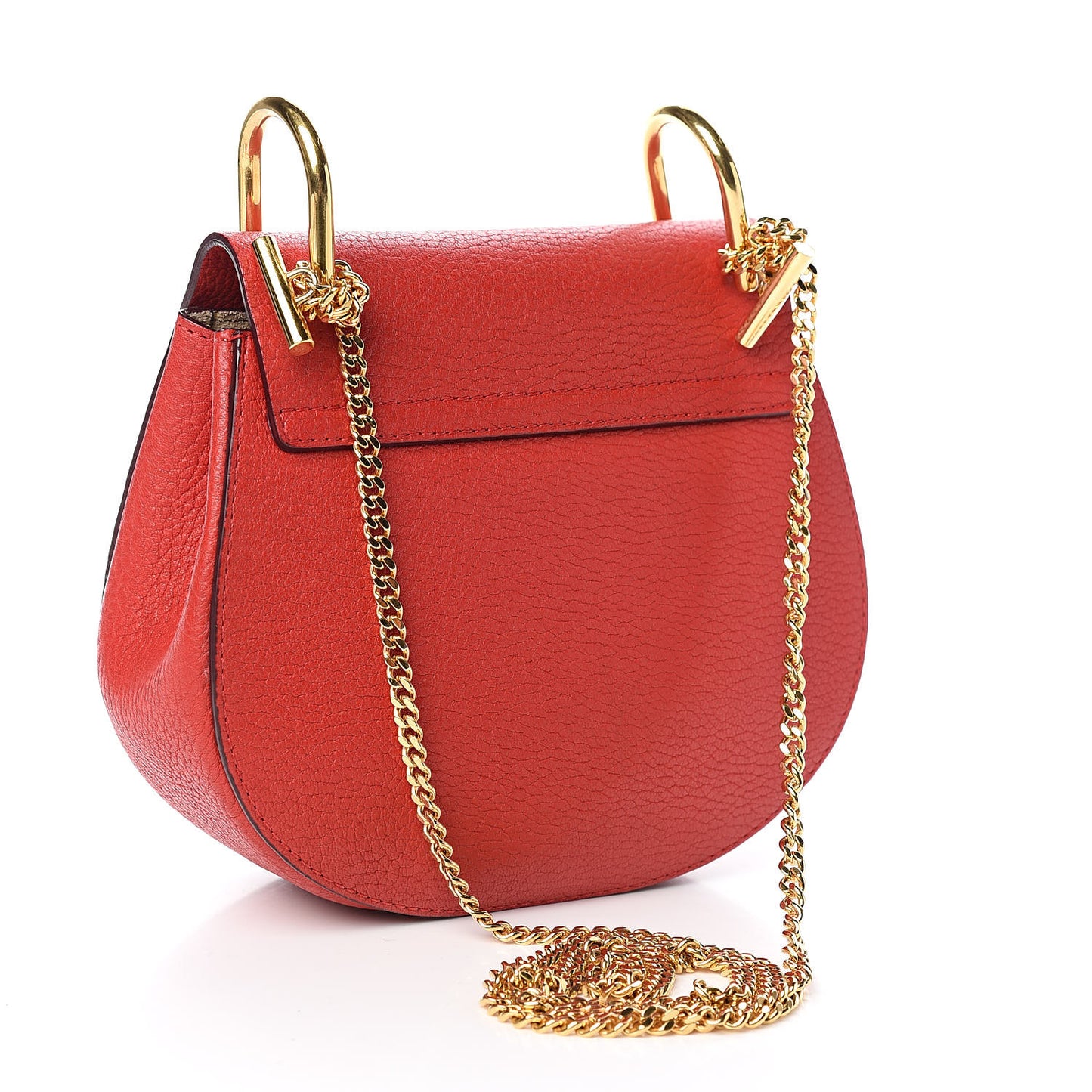 Grained Lambskin Mini Drew Shoulder Bag Plaid Red