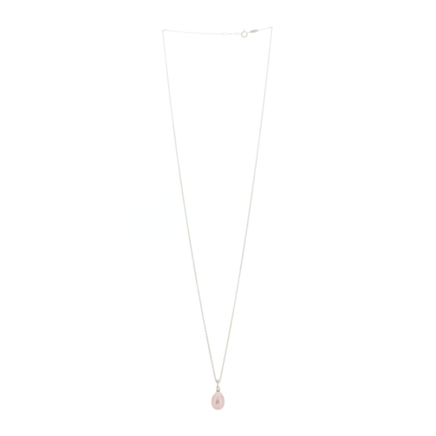 Sterling Silver Pearl Drop Pendant Necklace