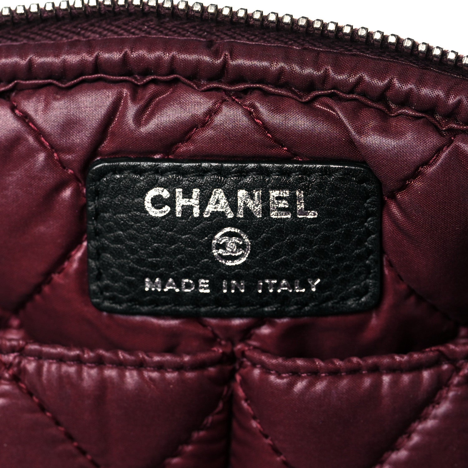 Chanel Caviar Quilted Small Curvy Cosmetic Case Black 6 of 10