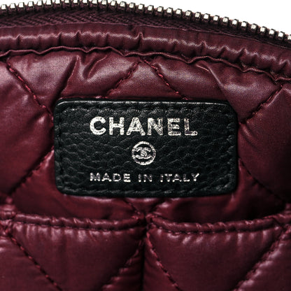 Chanel Caviar Quilted Small Curvy Cosmetic Case Black 6 of 10