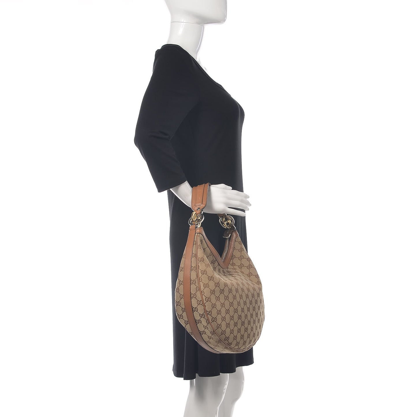 Monogram Medium GG Twins Hobo Tan