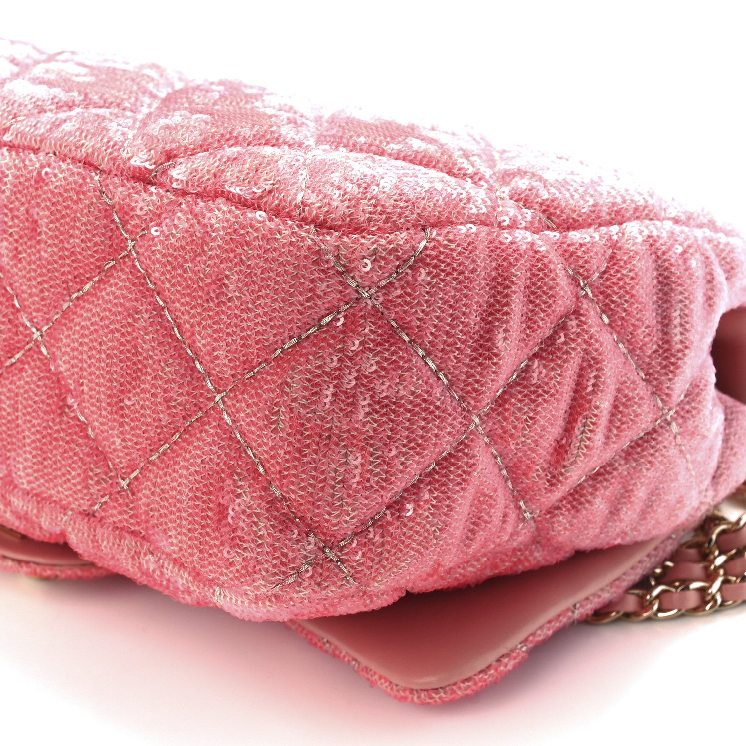 Chanel Sequin Quilted Ombre Medium Flap Yellow Pink 12 of 12
