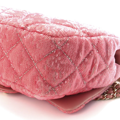 Chanel Sequin Quilted Ombre Medium Flap Yellow Pink 12 of 12