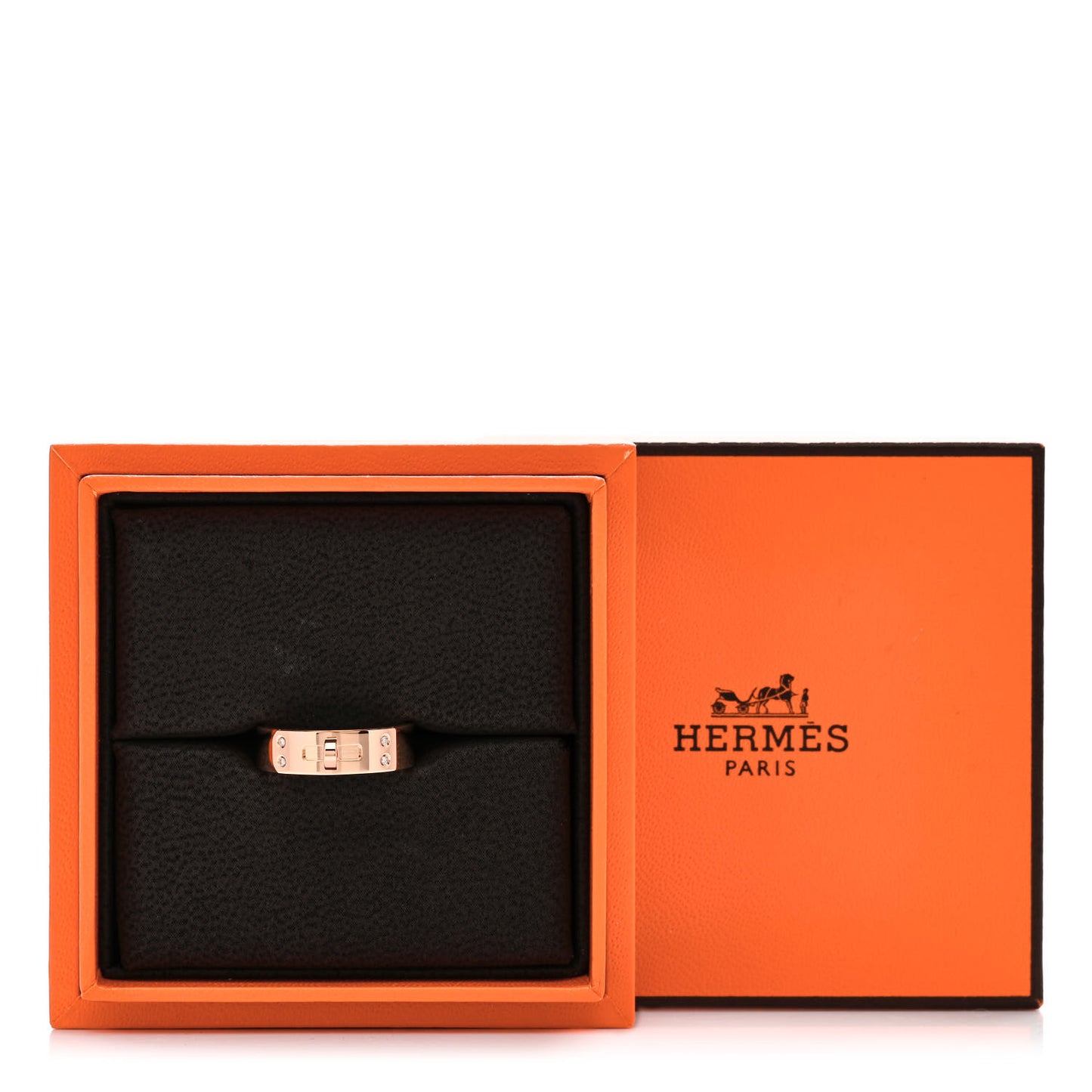 18K Rose Gold Diamond PM Kelly Ring 48 4.5