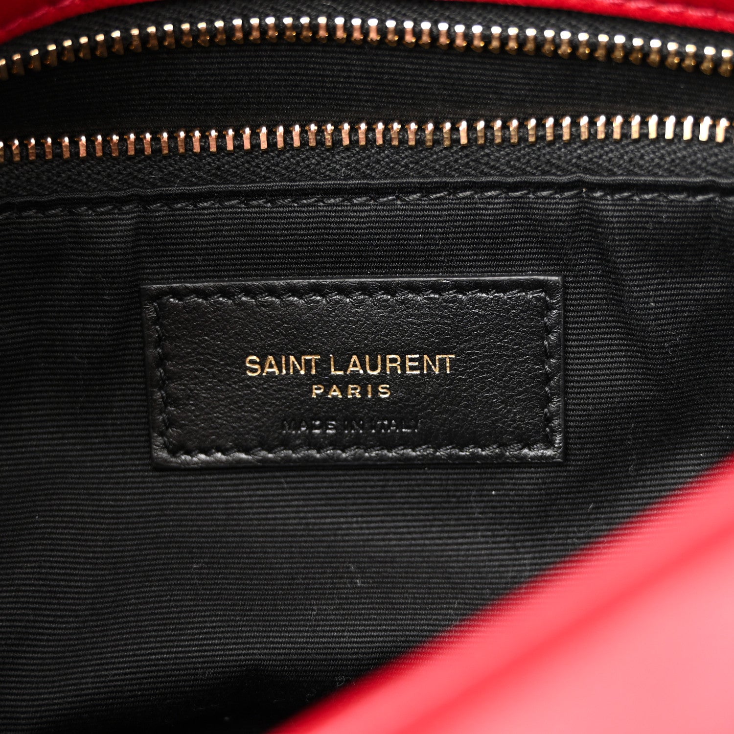 Saint Laurent Lambskin Quilted Toy Loulou Puffer Monogram Chain Satchel New Red 6 of 10