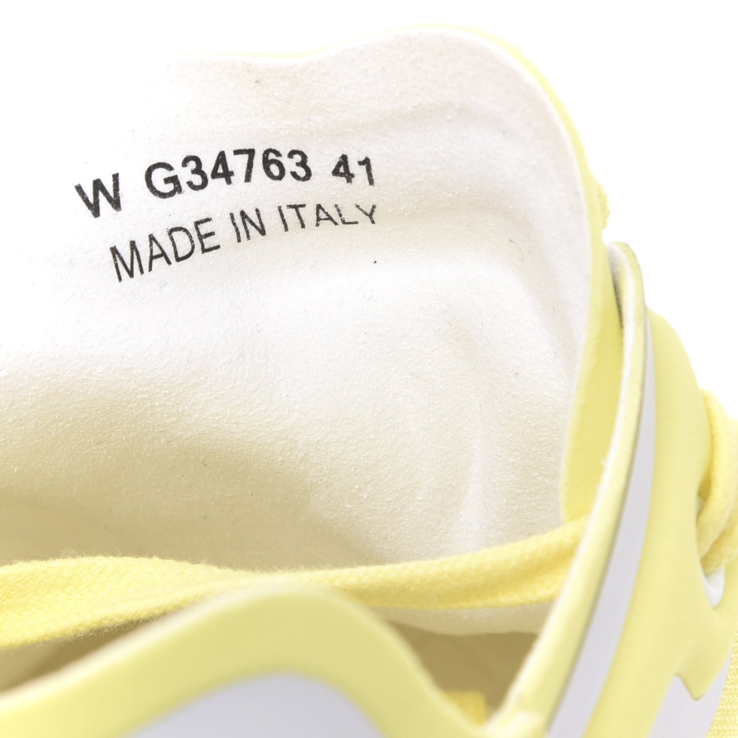 Calfskin Mesh Lycra Logo Sneakers 41 Yellow