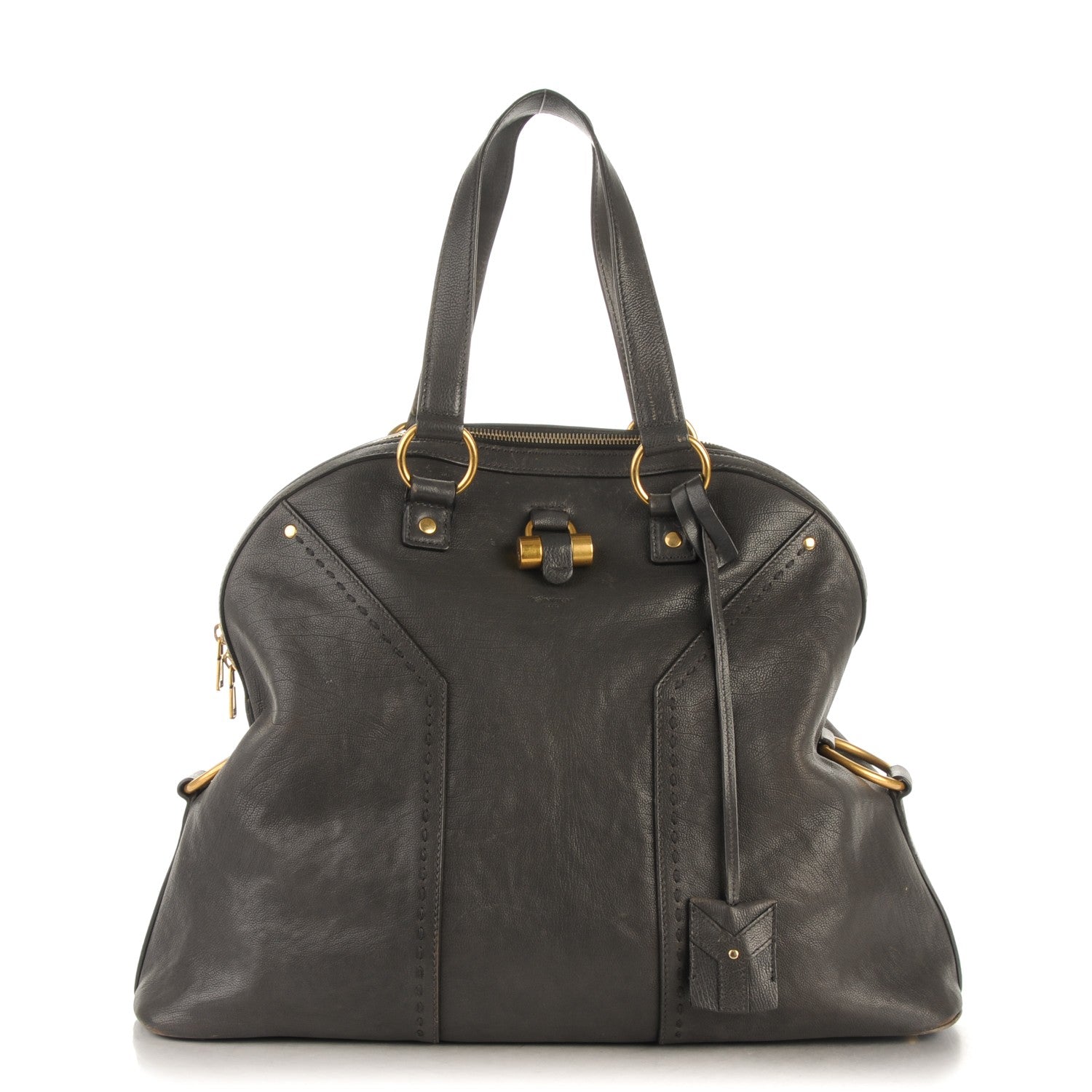 Saint Laurent Calfskin Oversized Muse Dark Grey 1 of 10