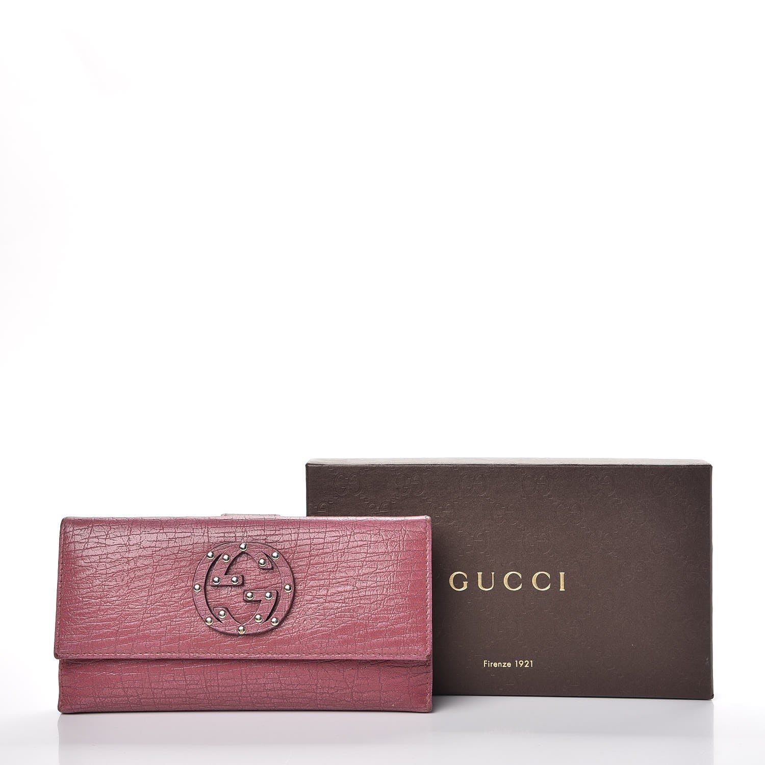 Gucci Calfskin Studded Soho Continental Wallet Peonia Flower 16 of 16