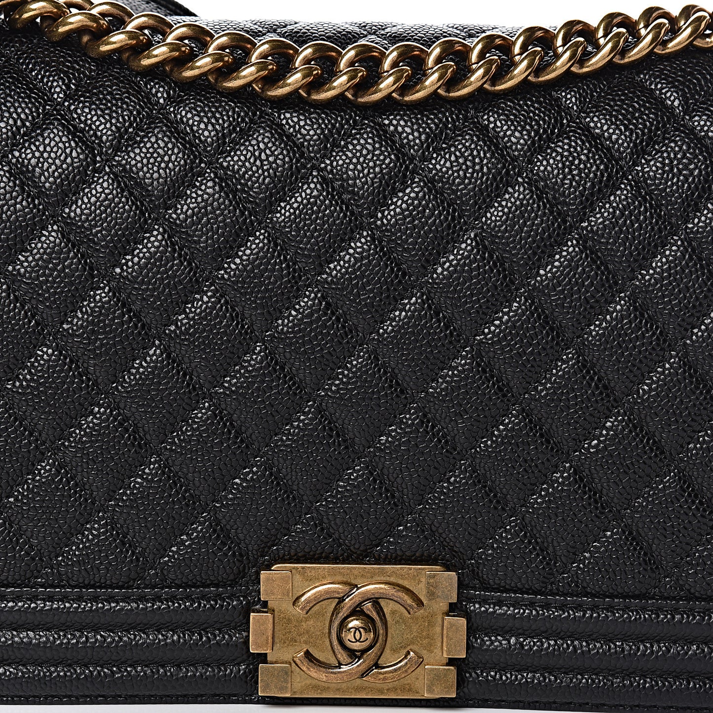 Caviar Quilted New Medium Boy Flap Black