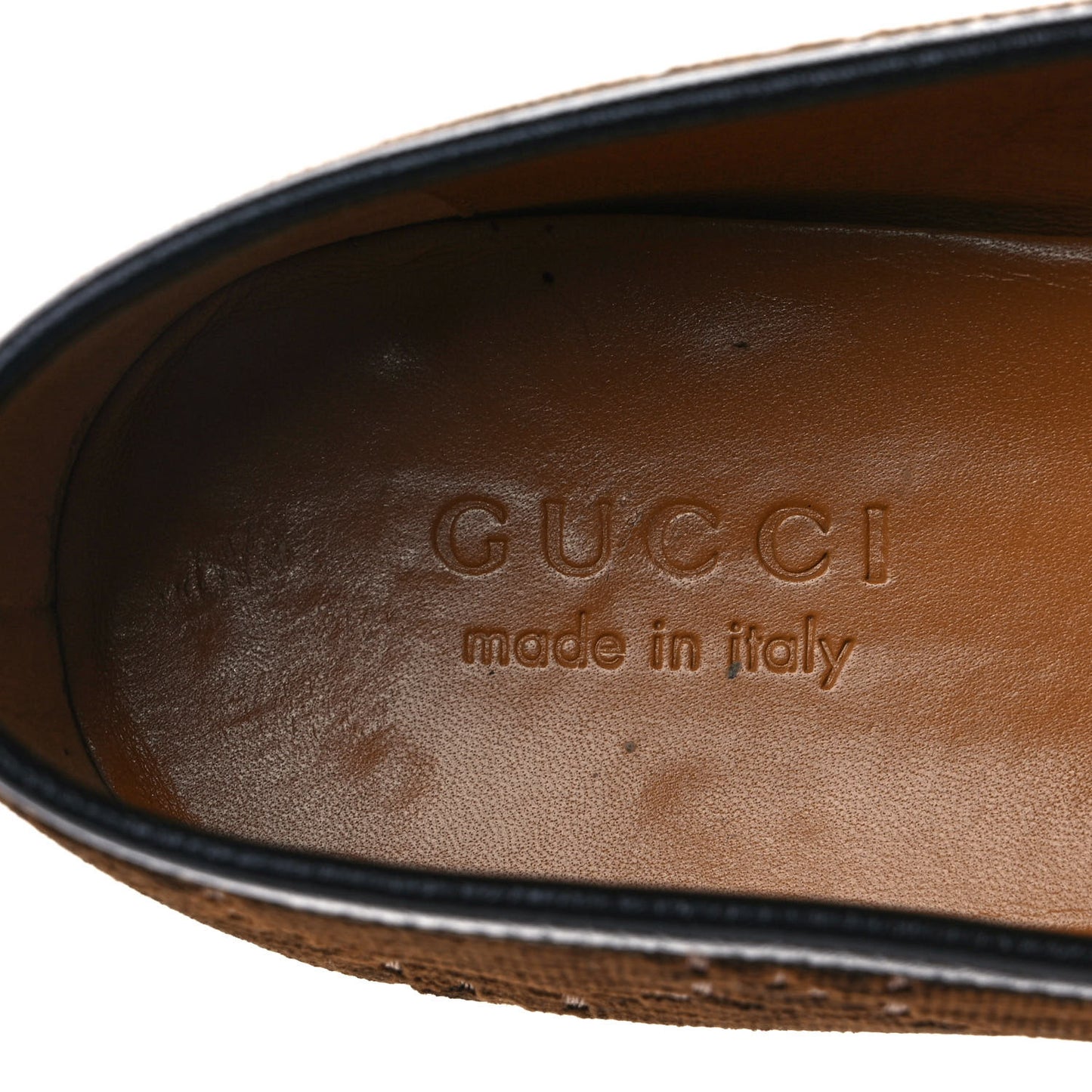 Velvet GG Monogram Horsebit Mens Jordaan Loafers 10.5 Brown Beige