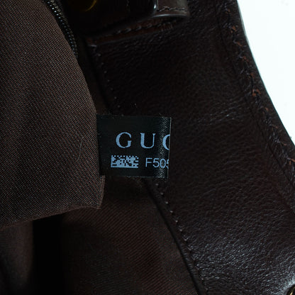 Gucci Leather Large Sukey Tote Dark Brown 8 of 9