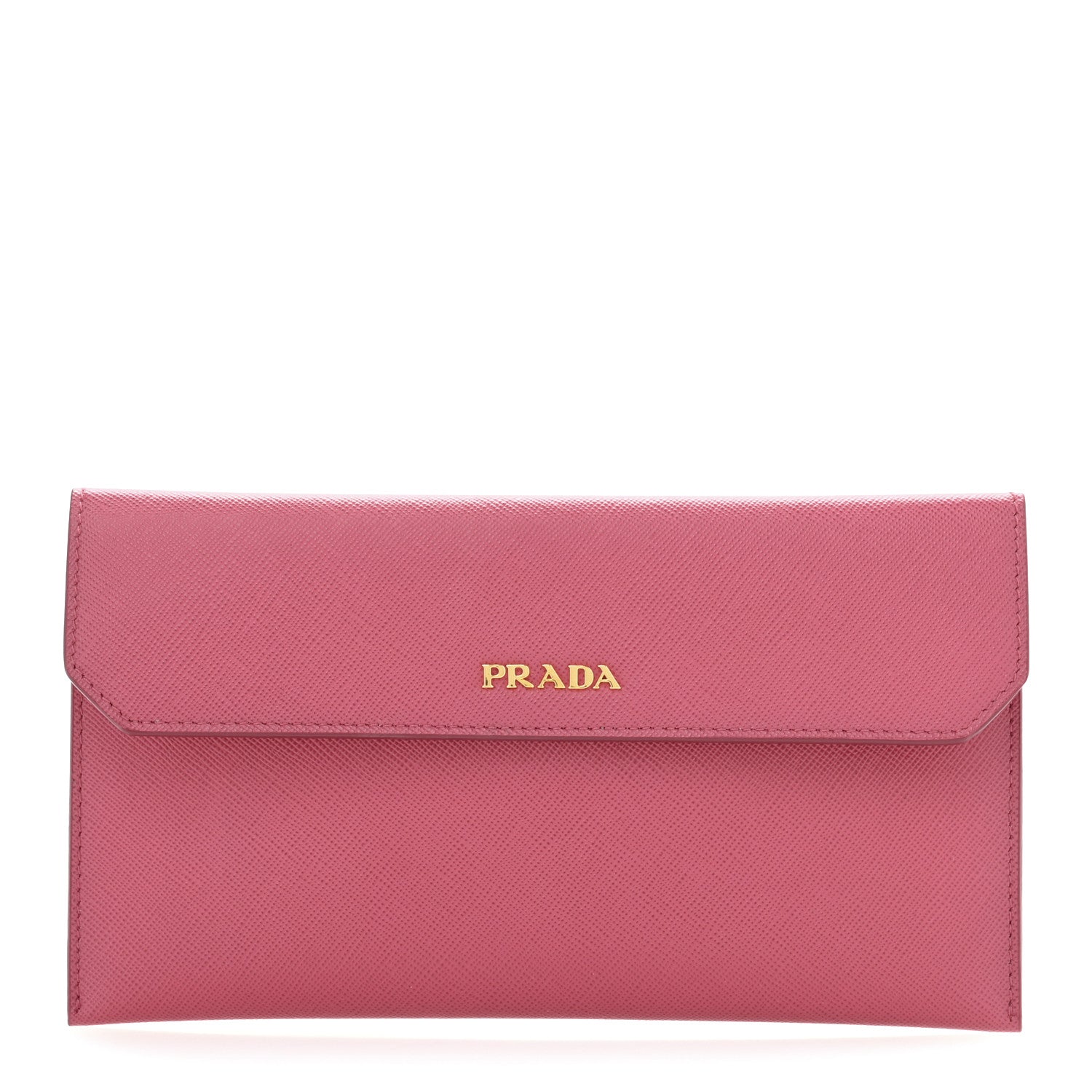 Prada Saffiano Metal Large Flap Wallet Peonia 1 of 12