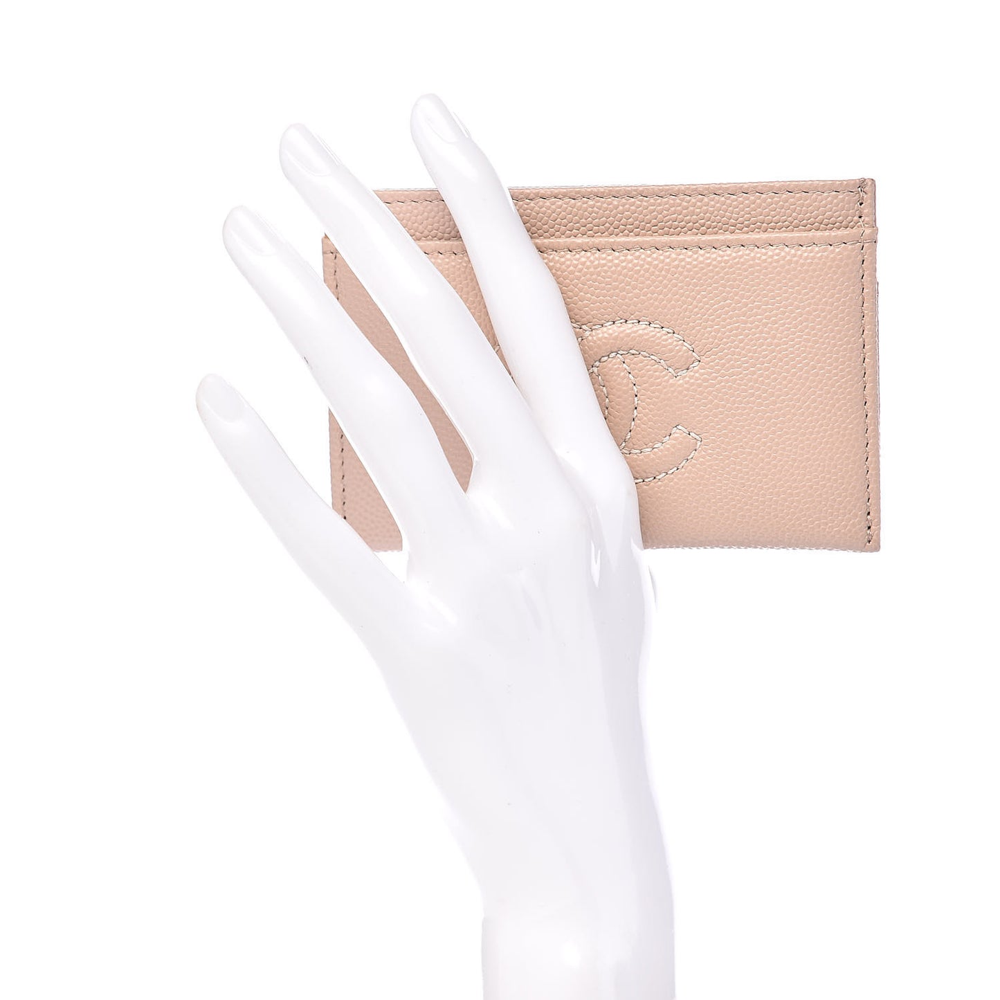 Caviar Timeless CC Card Holder Dark Beige