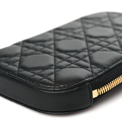 Christian Dior Lambskin Cannage Lady Dior Phone Holder Black 10 of 11