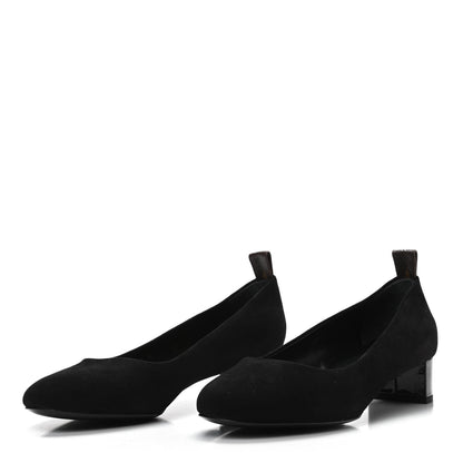 Louis Vuitton Suede Uniformes Pump 39 Black 3 of 8