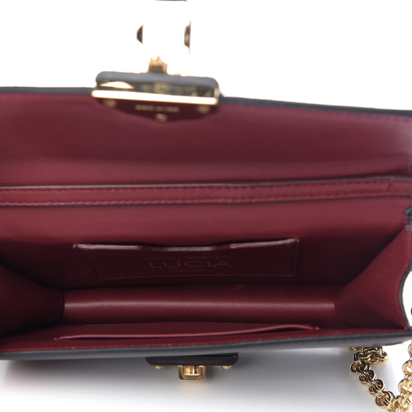 Calfskin Lace Embroidered Lucia Mini Clutch Shoulder Bag Black