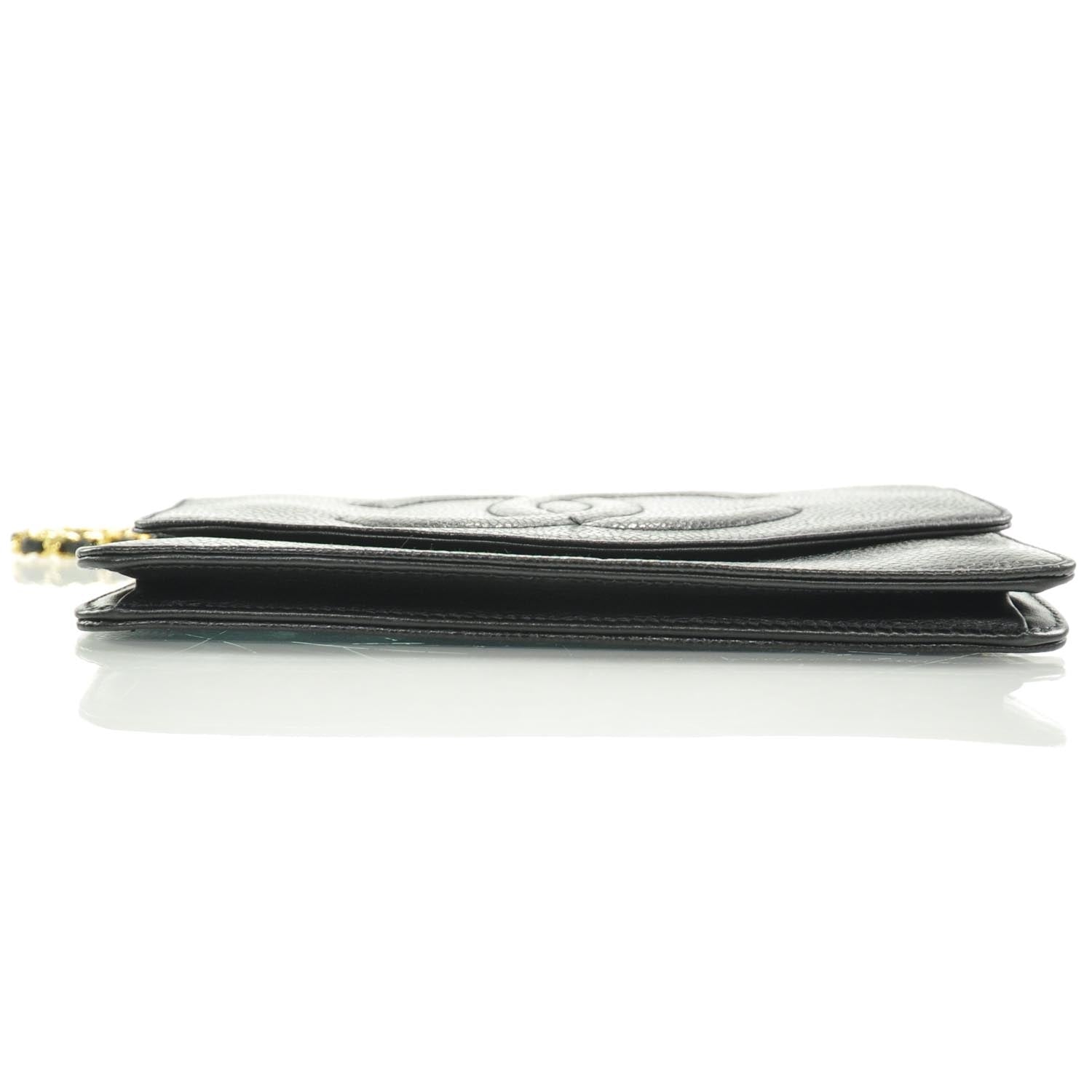 Chanel Caviar Wallet on Chain Black 5 of 9