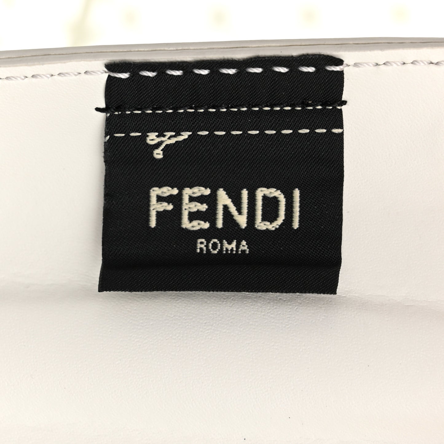 Recycled Plastic Vitello Liberty Matte Medium Fendi Basket White Ice